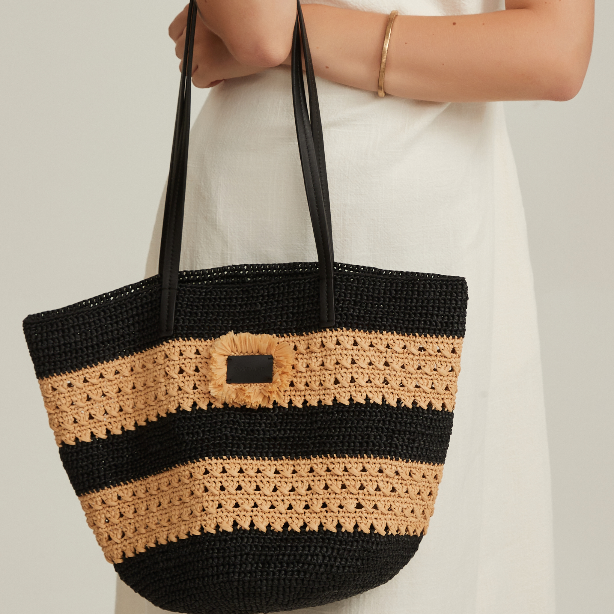 Raffia Tote Bag—BT001BLBE